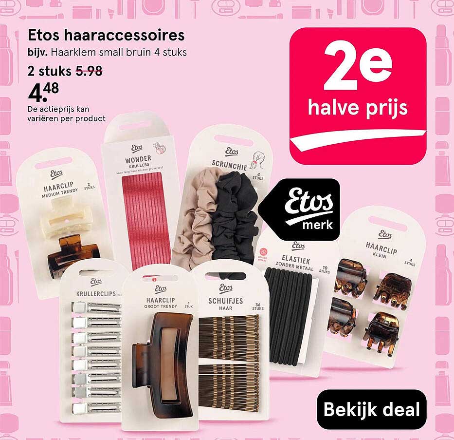 Etos haaraccessoires 2e halve prijs