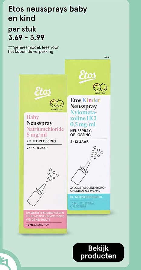 Etos neussprays baby en kind per stuk