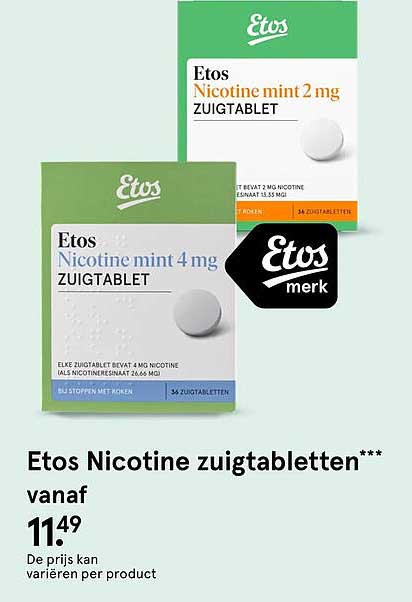 Etos Nicotine zuigtabletten***