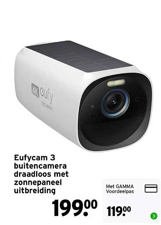 Eufycam 3 buitencamera draadloos met zonnepaneel uitbreiding