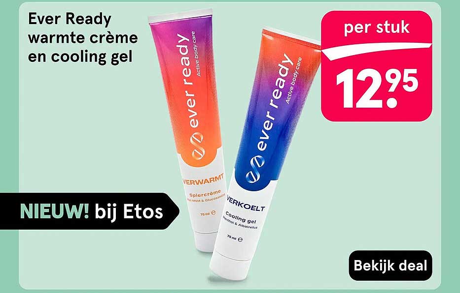 Ever Ready warmte crème en cooling gel
