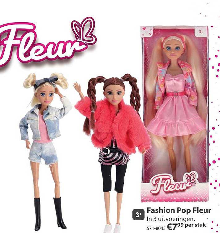 Fashion Pop Fleur in 3 uitvoeringen