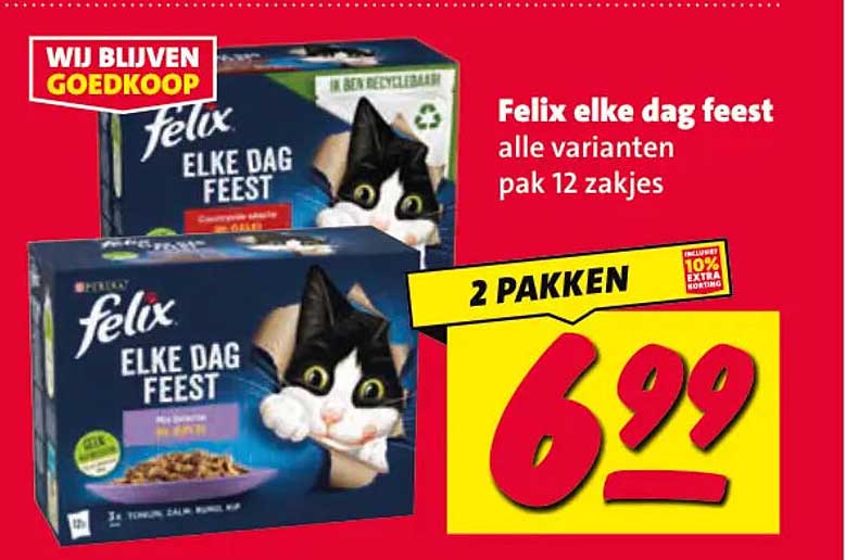 Felix elke dag feest alle varianten pak 12 zakjes