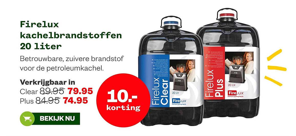 Firelux kachelbrandstoffen 20 liter