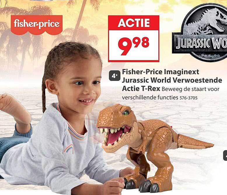 Fisher-Price Imaginext Jurassic World Verwoestende Actie T-Rex