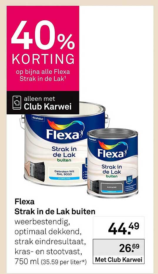 Flexa Strak in de Lak buiten 40% KORTING
