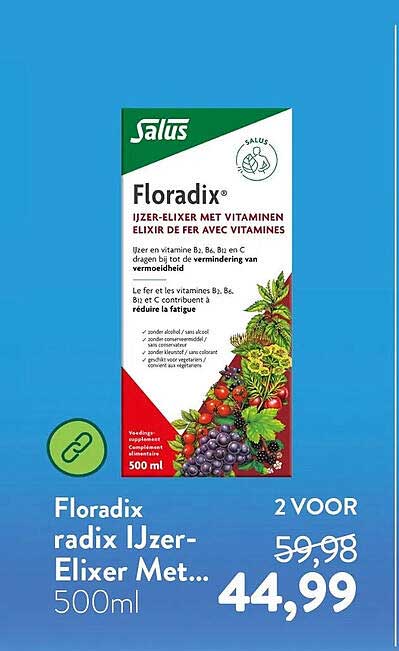 Floradix radix IJzer-Elixer Met... 500ml