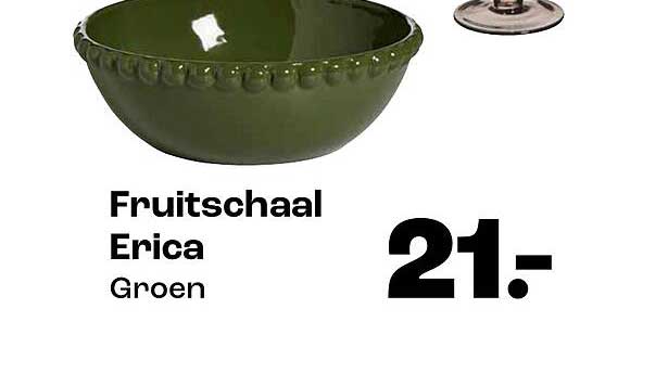Fruitschaal Erica Groen