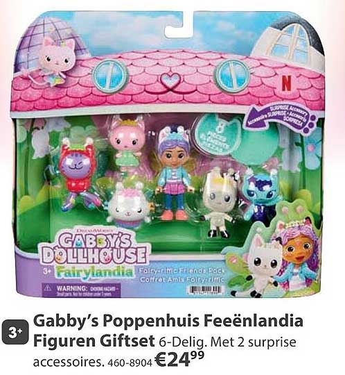 Gabby's Poppenhuis Feeëlandia Figuren Giftset 6-Delig. Met 2 surprise accessoires. 460-8904