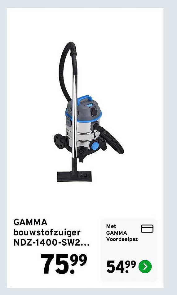 GAMMA bouwstofzuiger NDZ-1400-SW2...