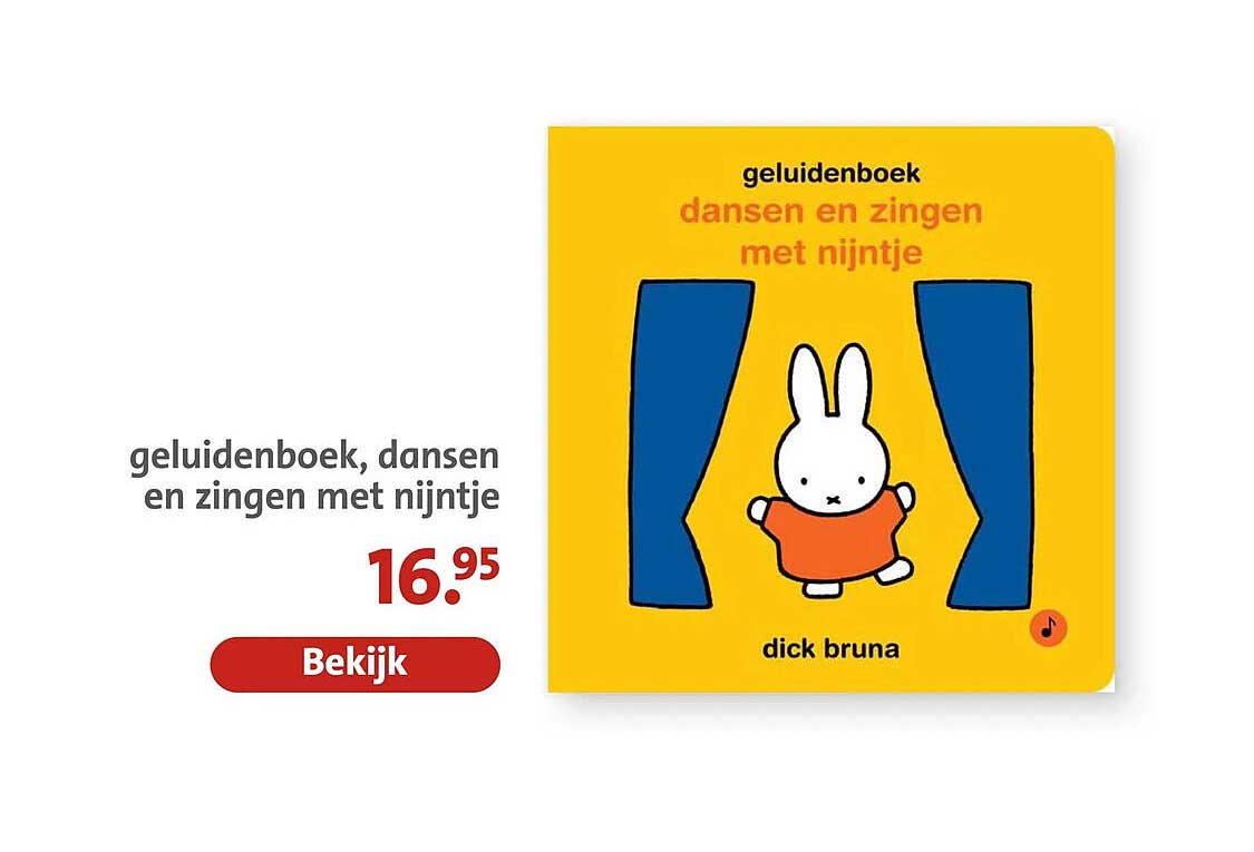 geluidenboek, dansen en zingen met nijntje
