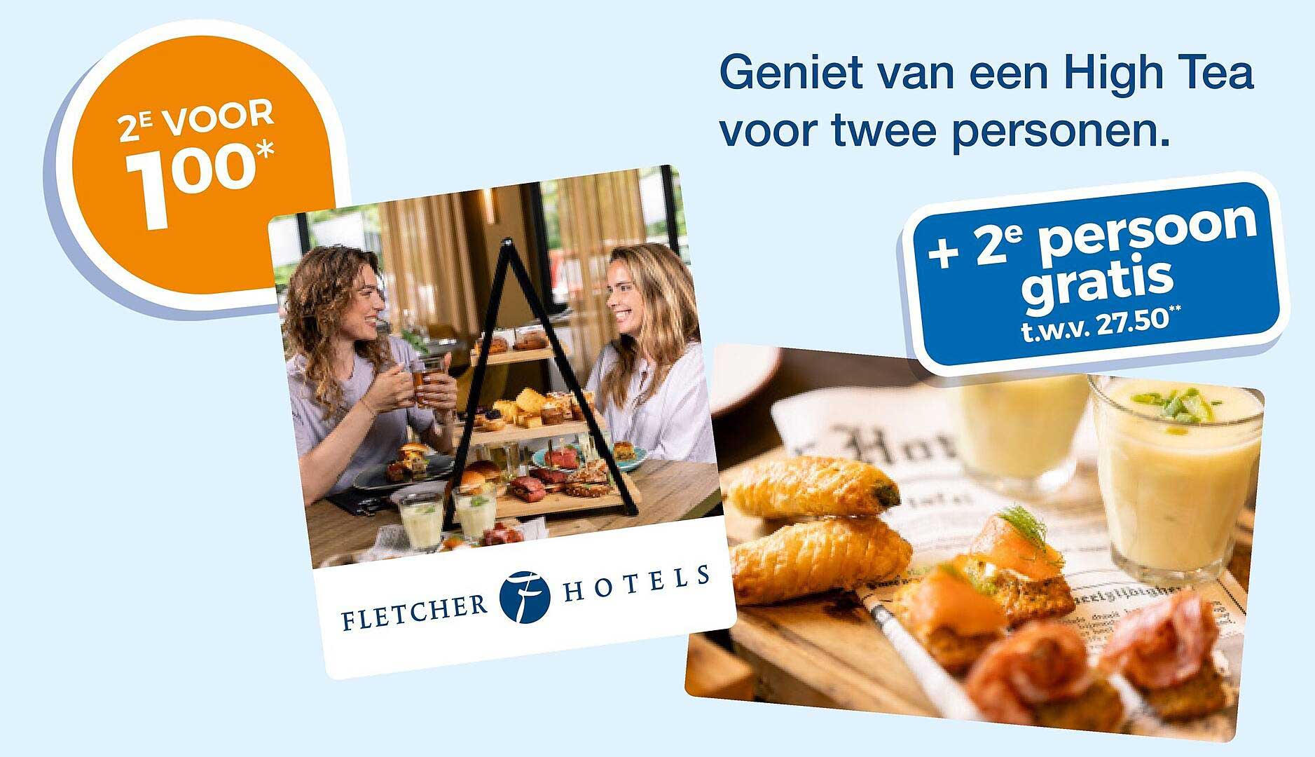Geniet van een High Tea voor twee personen. + 2e persoon gratis
