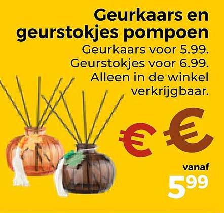 Geurkaars en geurstokjes pompoen