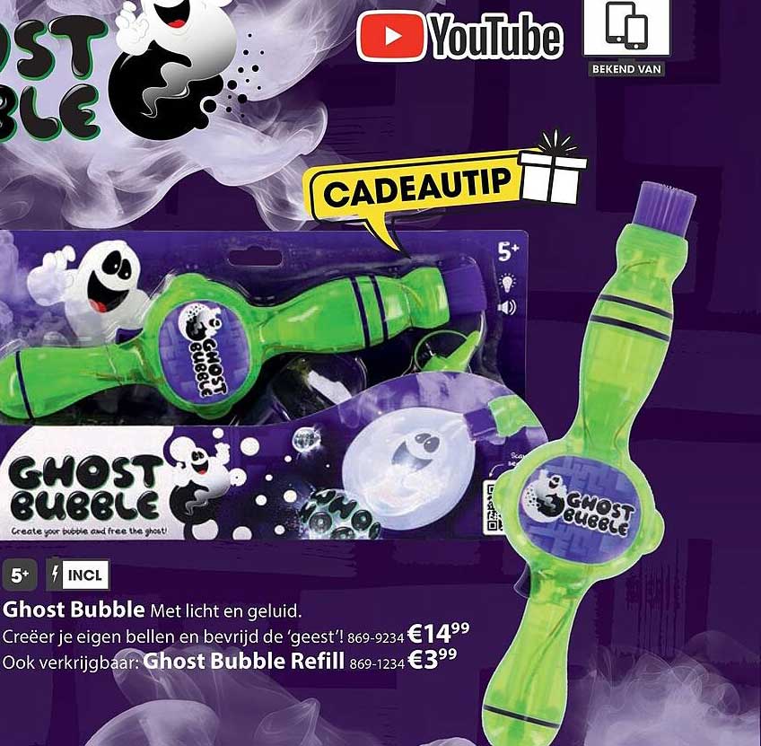 Ghost Bubble Met licht en geluid.