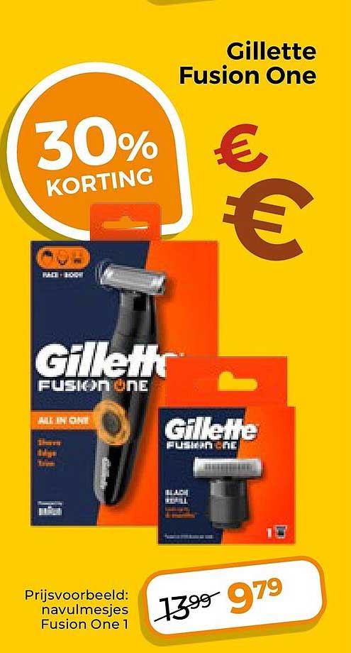 Gillette Fusion One 30% korting