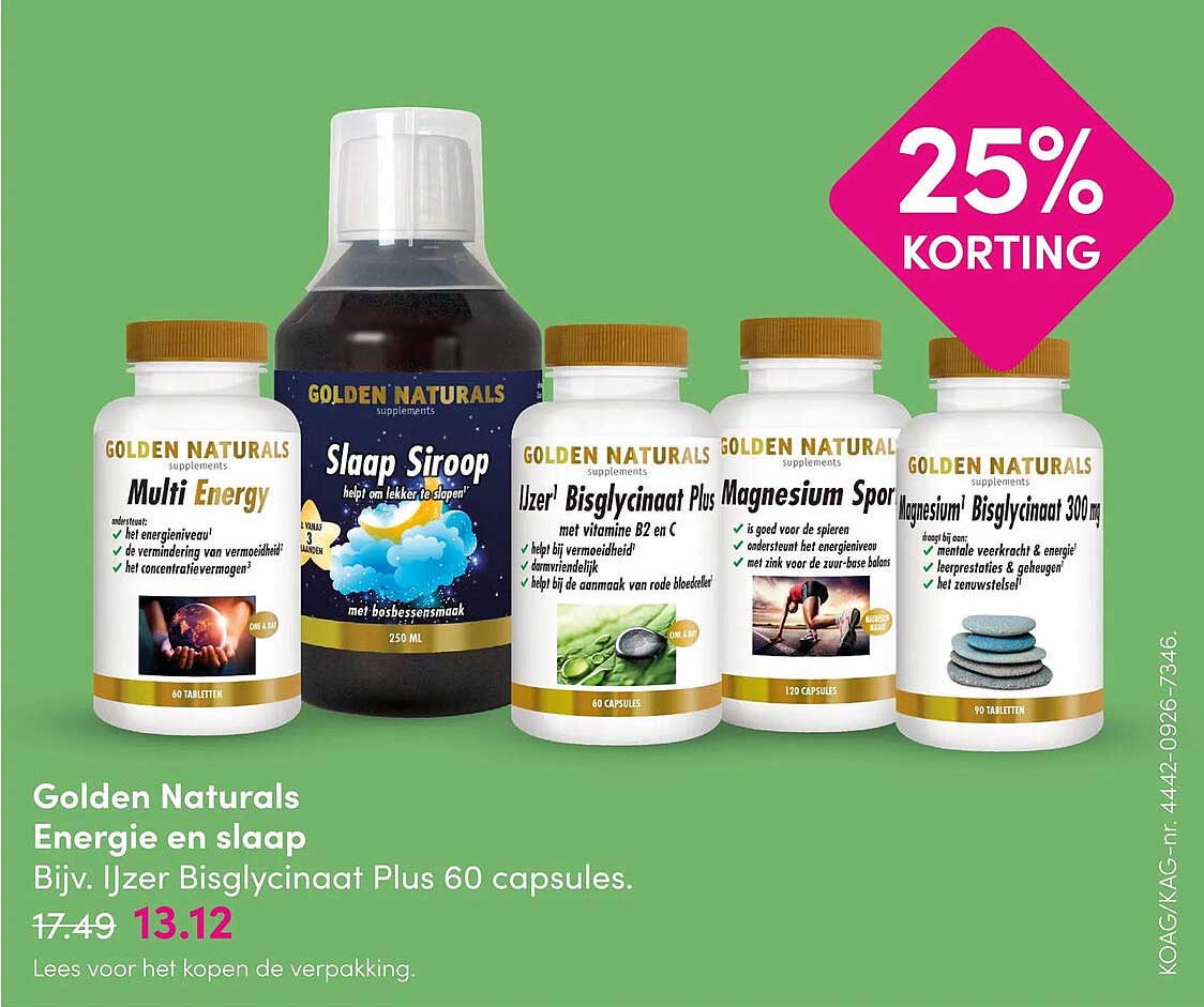 Golden Naturals Energie en slaap