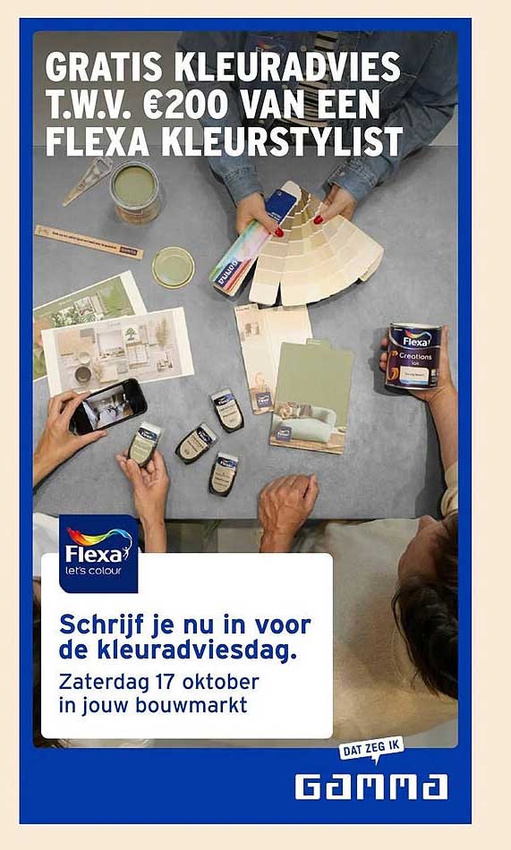 GRATIS KLEURADVIES T.W.V. €200 VAN EEN FLEXA KLEURSTYLIST