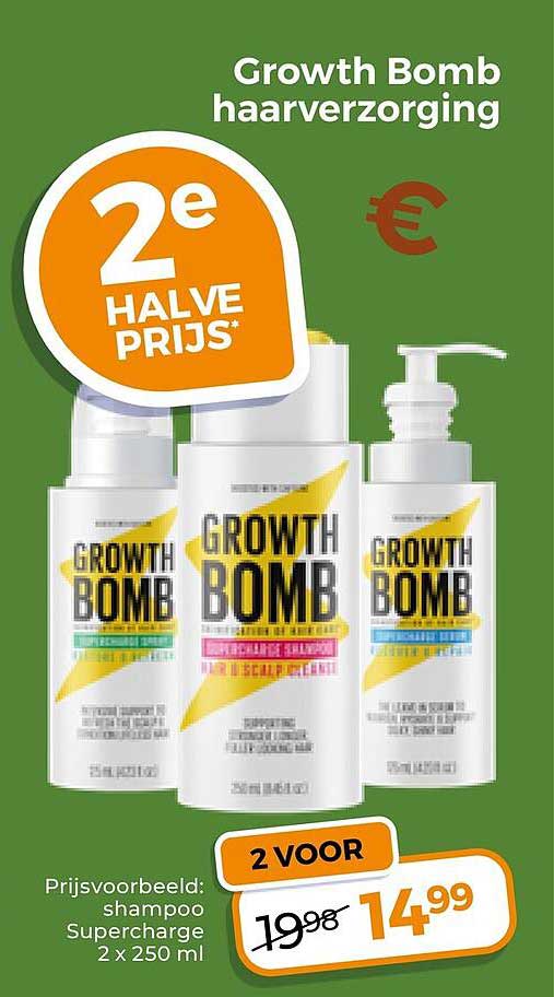 Growth Bomb haarverzorging 2e halve prijs