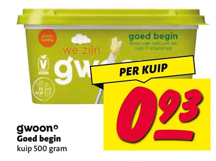g'woon Goed begin kuip 500 gram PER KUIP