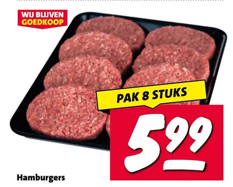 Hamburgers PAK 8 STUKS
