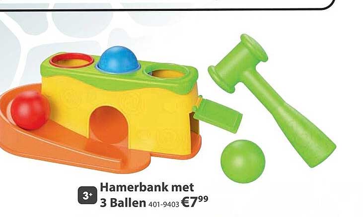 Hamerbank met 3 Ballen