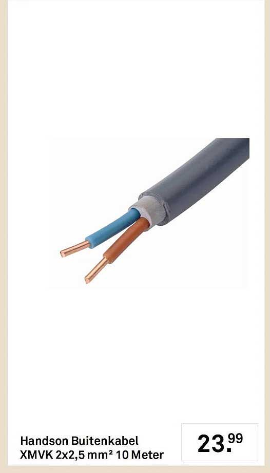 Handson Buitenkabel XMVK 2x2,5 mm² 10 Meter