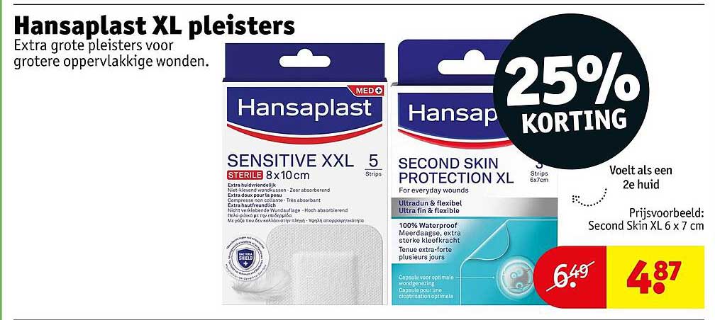Hansaplast XL pleisters 25% korting