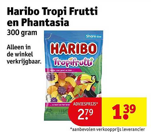 Haribo Tropi Frutti en Phantasia 300 gram