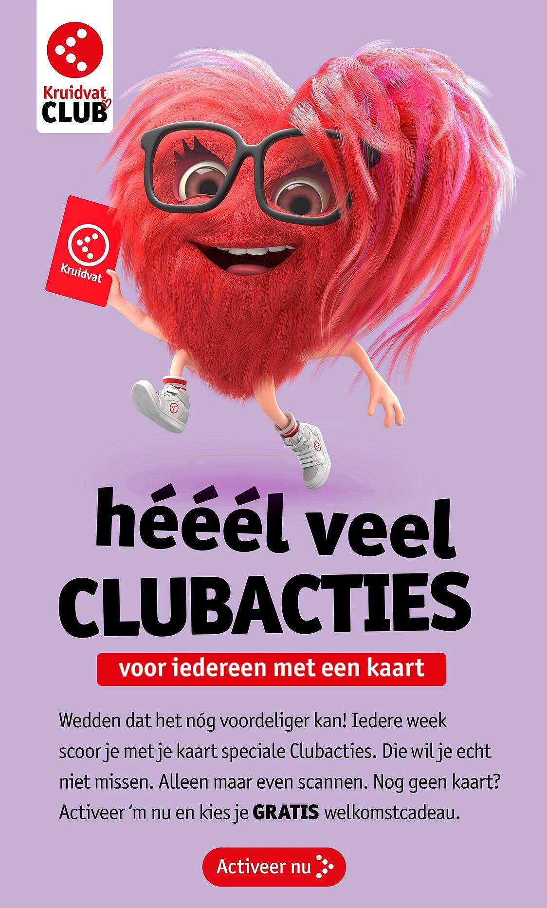 hééél veel CLUBACTIES voor iedereen met een kaart