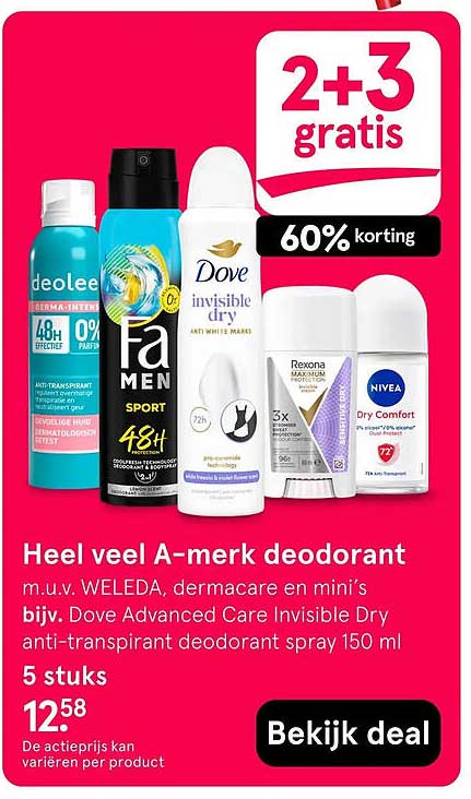 Heel veel A-merk deodorant