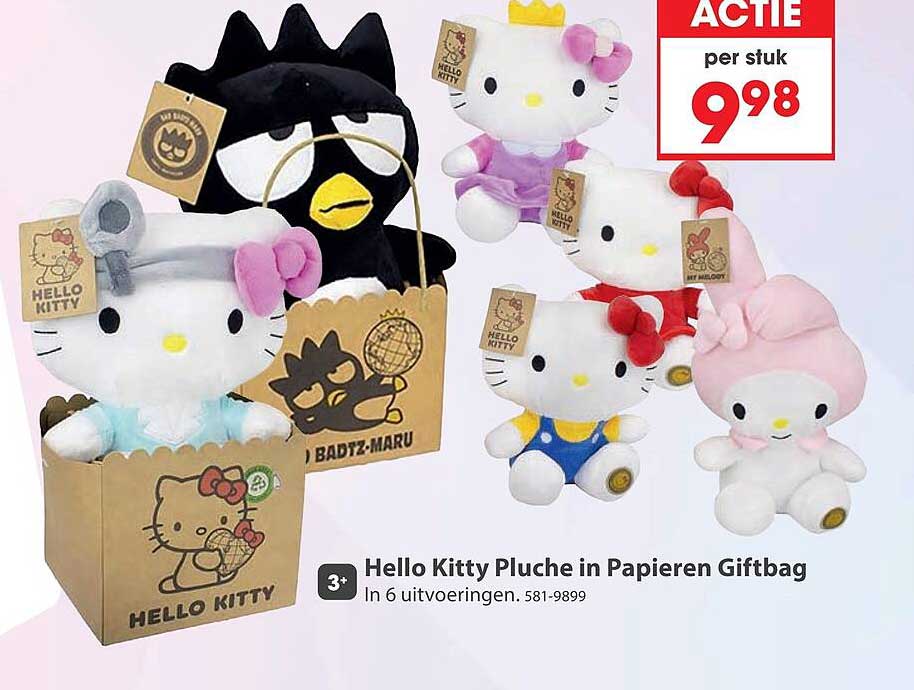 Hello Kitty Pluche in Papieren Giftbag