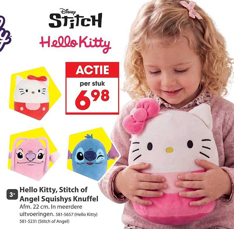 Hello Kitty, Stitch of Angel Squishys Knuffel