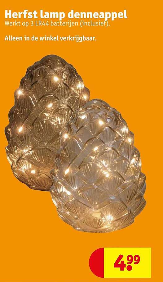 Herfst lamp dennenappel