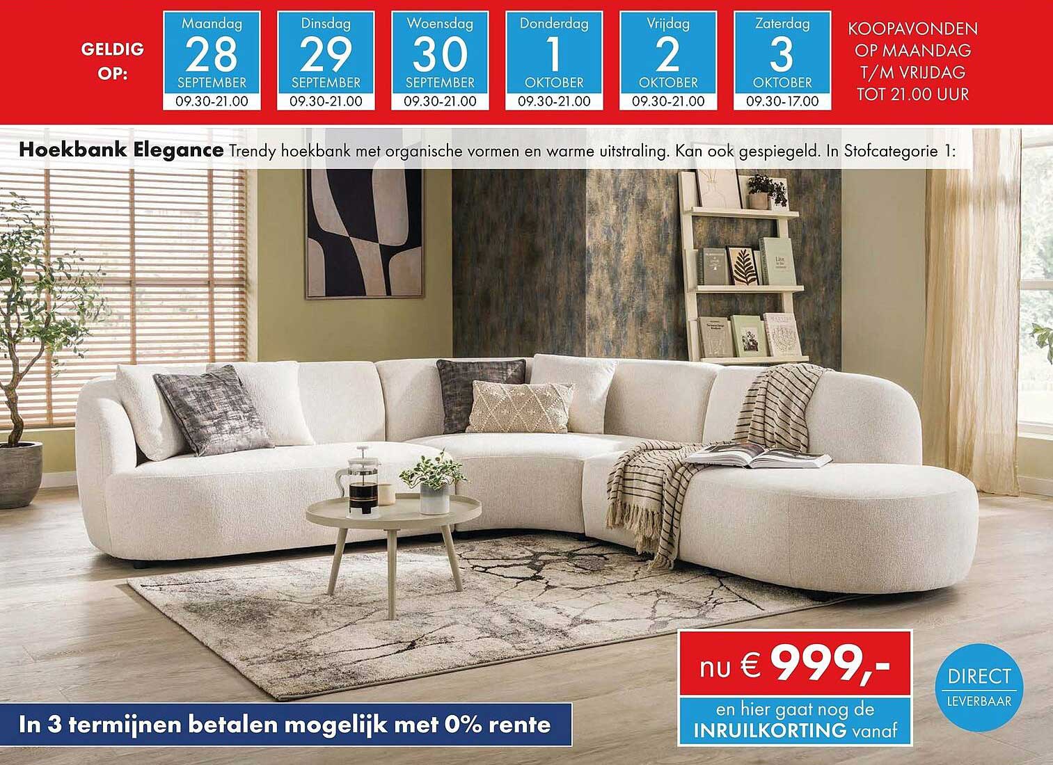 Hoekbank Elegance
