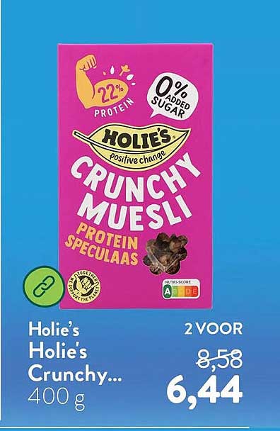 Holié's Crunchy Muesli Protein Speculaas 2 voor