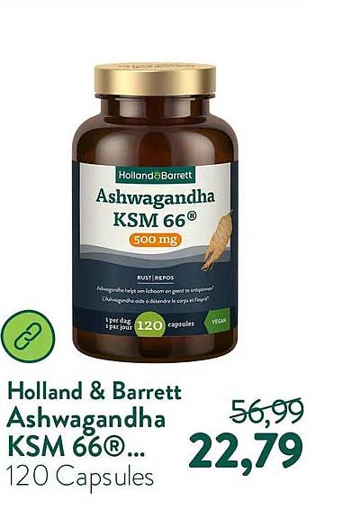 Holland & Barrett Ashwagandha KSM 66®... 120 Capsules