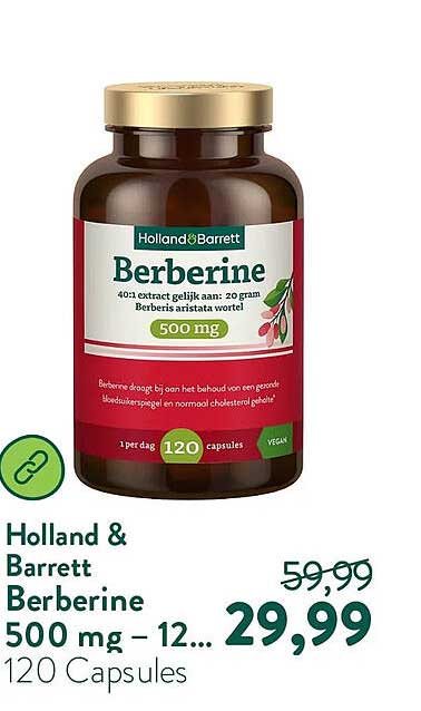 Holland & Barrett Berberine 500 mg – 120 Capsules