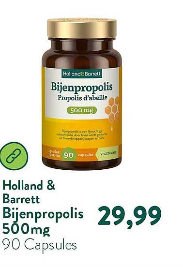 Holland & Barrett Bijenpropolis 500mg 90 Capsules