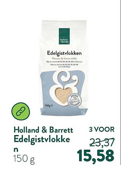 Holland & Barrett Edelgistvlokken 150 g 3 VOOR