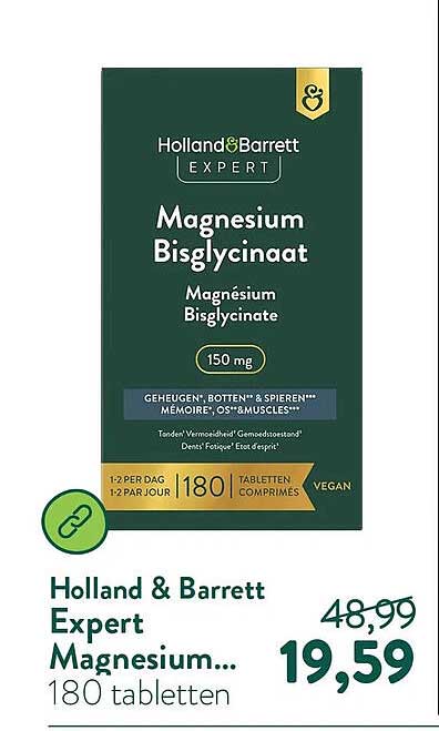 Holland & Barrett Expert Magnesium Bisglycinaat 150 mg 180 tabletten