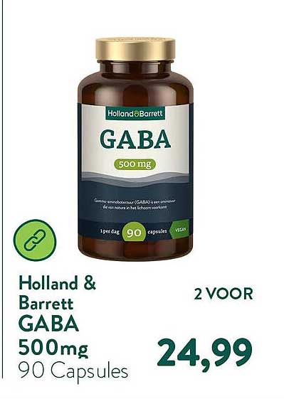 Holland & Barrett GABA 500 mg 90 Capsules