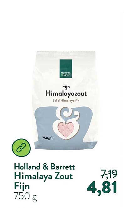 Holland & Barrett Himalaya Zout Fijn 750 g