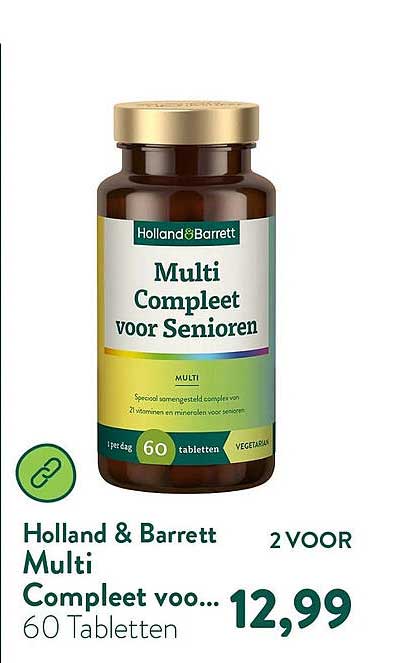 Holland & Barrett Multi Compleet voor Senioren 60 Tabletten 2 VOOR
