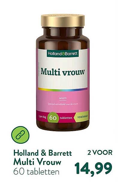 Holland & Barrett Multi Vrouw 60 tabletten 2 VOOR