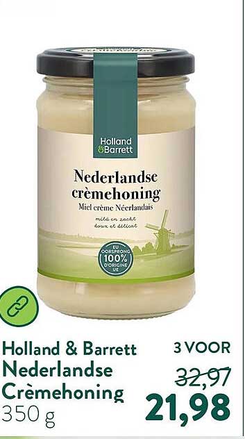 Holland & Barrett Nederlandse Crèmehoning 350 g 3 VOOR