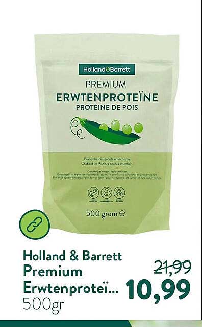Holland & Barrett Premium Erwtenproteï... 500gr
