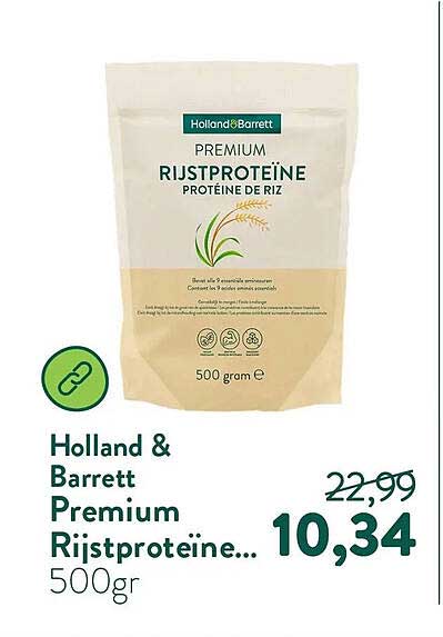 Holland & Barrett Premium Rijstproteïne... 500gr