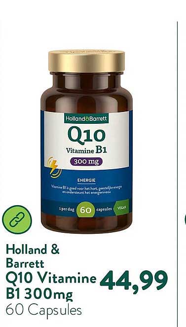 Holland & Barrett Q10 Vitamine B1 300 mg 60 Capsules