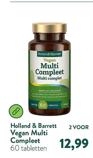 Holland & Barrett Vegan Multi Compleet 60 tabletten 2 VOOR