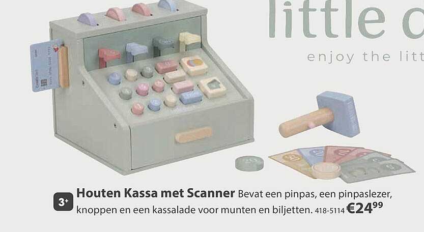 Houten Kassa met Scanner